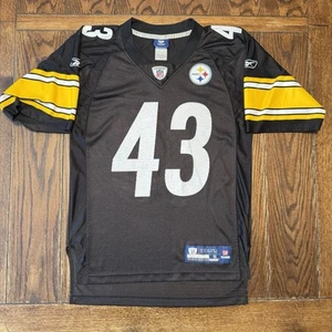 Pittsburgh Steelers Troy Polamalu Black Size Small Jersey NFL Reebok #43 - Picture 1 of 18