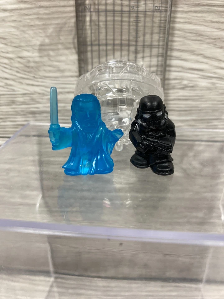 Hasbro Star Wars Fighter Pods JEDI QUI GON JINN + DARK TROOPER Raro Microhéroe Foto 1 de 2