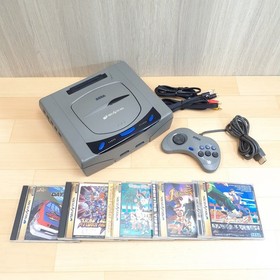 Sega Saturn Console Japan Gray with 5 Games Virtua Fighter 2 DAYTONA USA