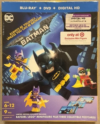 New The Lego Batman Movie (Blu-ray+DVD) With Batgirl LEGO Minifigure Foto 1 de 2