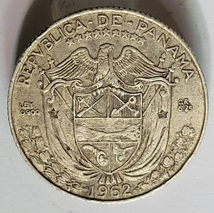 1962 Panama SILVER 1/4 Balboa Nice Condition - Picture 1 of 2