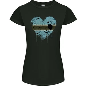 Love Botswana Flag Batswana Day Football Womens Petite Cut T-Shirt - Picture 1 of 3