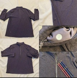 Lululemon 1/4 Zip Pullover Mens 2XL XXL Purple Performance Commuter Activewear - Picture 1 of 10