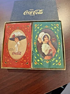 Vintage Coca-Cola Playing Cards 2 Complete Decks Sealed w/ Box - Picture 1 of 6