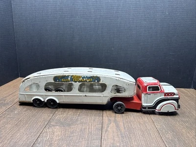 Vintage Marx 1950s Deluxe Auto Transport Car Hauler Pressed Steel - Image 1 of 4