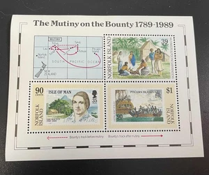 1989 Norfolk Island Mutiny on the Bounty mini sheet Mint MUH MNH stamp - Picture 1 of 1