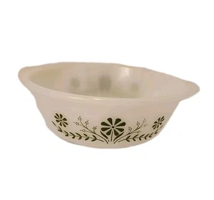 Vintage Glas Backen Avocado Grün Gänseblümchen Schüssel 2 QT #438 - Bild 1 von 8