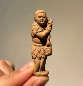 J07 ANCIENT Chinese moulded figurine "Mao nu" of Song dynasty. 宋代磨喝乐 陶模 毛女 - Picture 1 of 8