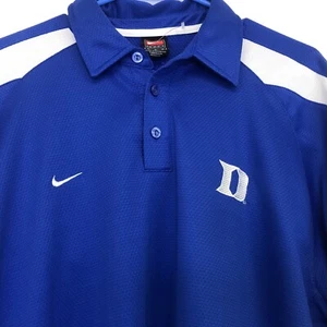 Vintage Duke Blue Devils Nike Sphere Dry Polo Shirt Men’s Medium - Picture 1 of 10