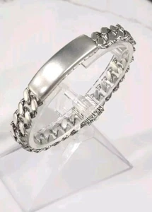 John Hardy Sterling Silver 925 Curb Link Men's 8' 10mm ID Bracelet  - Picture 1 of 24