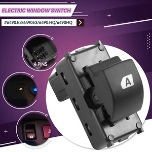 Driver Side Window Control Switch 6490.HQ 6490.E3 For Citroen Berlingo Peugeot - Picture 1 of 10
