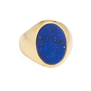 70s Cartier Ring Larter & Sons Lapis Lazuli Signet Vintage 18k Yellow Gold Sz 6 - Picture 1 of 8