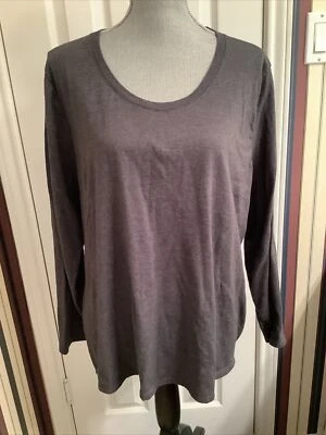 Just My Size  T-shirt Top 2X 18W 20W Plus Cotton Gray - Image 1 of 4