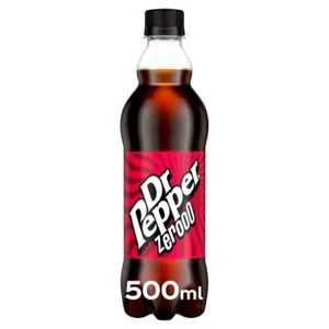 Dr Pepper Zero Sugar 500ml PMP Bottles – Pack of 2, 4, 6, 8, 10, or 12 - Picture 1 of 2