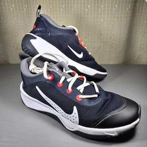Nike Omni Multi-Court Sneakers Youth Size 6Y DM9027-402 Navy/White/Red Pre-Owned - Picture 1 of 11