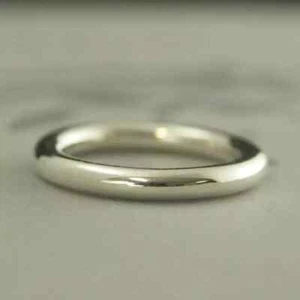 3mm Rounded Plain Band Ring Solid 925 Sterling Silver Plain Thumb Ring All Size - Picture 1 of 7
