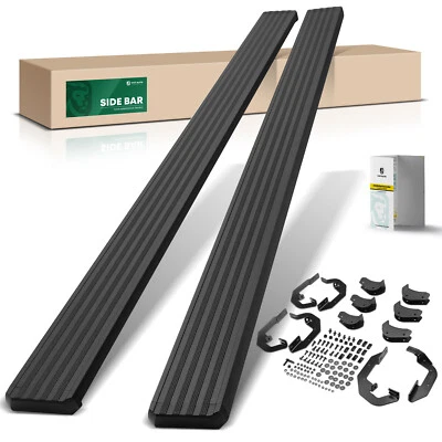 estriberas de aluminio negro texturizado de 5" para Chevy Silverado GMC Sierra 1500 Foto 1 de 4