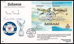RAFA7M Bahamas Presentation Aircraft Battle of Britain Spitfire Flown FDC Signed - Picture 1 of 3