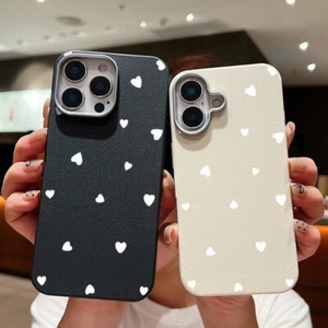 For iPhone 16 Pro Max 15 14 13 12 11 6 7 8 SE Heart Shockproof Phone Case Cover - Picture 1 of 16
