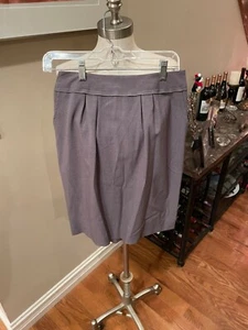 Ladies sz 4 skirt in mushroom/taupe in rayon mix w/ pockets by Adrienne Vittadin - Picture 1 of 5