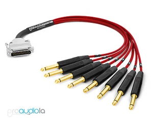 Premium Mogami 2932 DB25 DSUB a oro neutro 1/4" TS 8 canales Serpiente | Rojo 6 ft. - Imagen 1 de 1