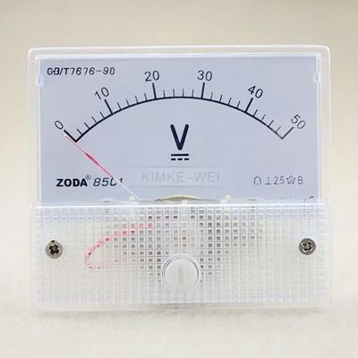 DC 0-50V Analog Volt Voltage Panel Meter Voltmeter Gauge - Image 1 of 4