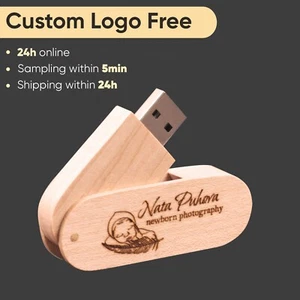 Unidad flash USB2.0 de madera 128G con llavero y logotipo gratuito almacenamiento real regalo/negocio - Imagen 1 de 11