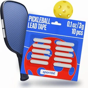 SPORTBIT Bleiband für Pickleball Paddel mit 3M Kleber Universal, silber - Bild 1 von 3