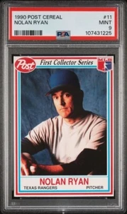 1990 POST CEREAL #11 NOLAN RYAN 🔥PSA 9🔥 - Picture 1 of 2