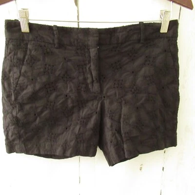 Michael Kors Shorts 4 Black Eyelet Flat Front - Image 1 of 4