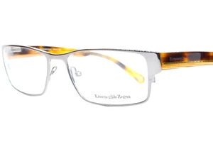 Ermenegildo Zegna VZ3099N 0568 Silver Havana Brown Designer Italy Eyeglasses 55m - Picture 1 of 9