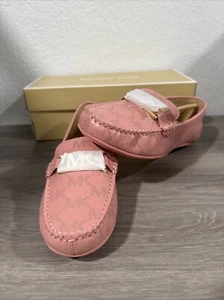 Michael Kors Camila Logo Moccasin Perforated Moccasin Pink Primrose Women SZ 9 - Picture 1 of 24