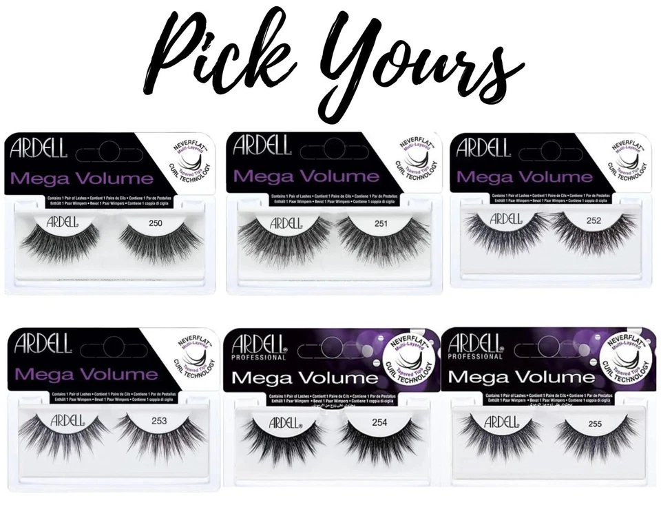 Ardell - 1 Pair - 3D Mega Volume #250/251/252/253/254/255 Eye Lashes -Pick Yours - Image 1 of 1