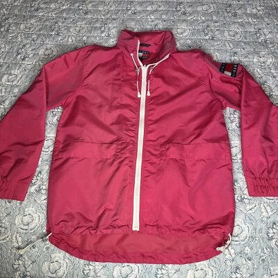 ¡Vintage! Hermoso cortavientos Tommy Hilfiger pequeño para mujer cremallera completa con capucha Foto 1 de 4