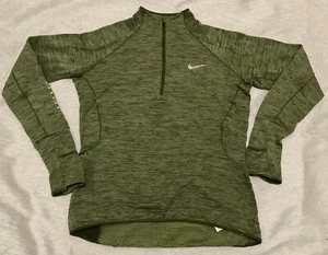 Nike Element Sphere 1/2 Zip Long Sleeve Running Shirt 686963-331 Green Womens S - Picture 1 of 10