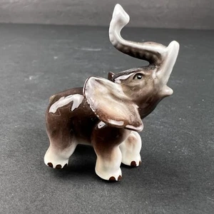 Miniatur Elefant Figur Rüssel Up Good Luck Porzellan 2" Figur - Bild 1 von 11