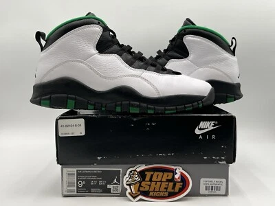Air Jordan 10 Retro Seattle 2019 Talla 9.5 Auténtico Raro Usado Aj10 Blanco Verde  Foto 1 de 4