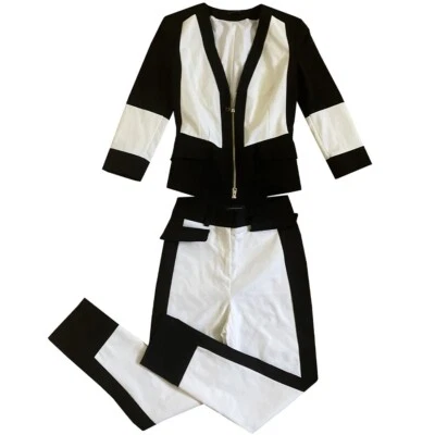 Les Bourdelles des Garçons - FR/40 - Completo in cotone elasticizzato bianco ner - Immagine 1 di 4