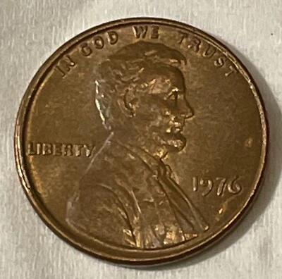 1976 Penny - Errors - Rim, E P In E Pluribus, No Steps. DDO DDR No Mint Mark - Image 1 of 4