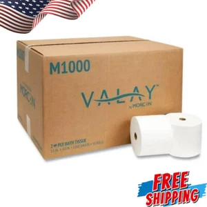 Toilettenpapier 2-lagig Tissue kleiner Kern Klärgrube sicher 1000 Blatt/Rolle kommerziell neu - Bild 1 von 7