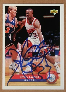 AUTOGRAPHED - Hersey Hawkins Upper Deck #P30 Philadelphia 76ers 1993 NBA - Picture 1 of 2