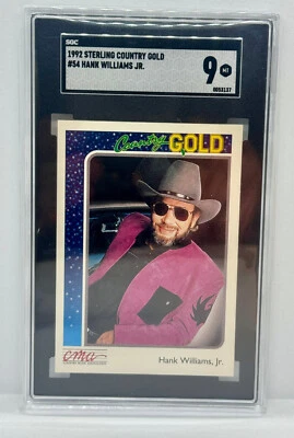 小汉克·威廉姆斯 1992 年纯银乡村金 #54 新秀卡 SGC 9 — 第 1/2 张图片