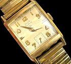 Elgin Deluxe C.1956 VTG Zegarek na rękę USA 17 klejnotów 10K wypełniony żółtym złotem ~ DZIAŁA