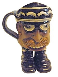 Unique Motorcycle Biker Ceramic Coffee Cup/Mug/Pencil Holder Artist Signed 1 of - Picture 1 of 9