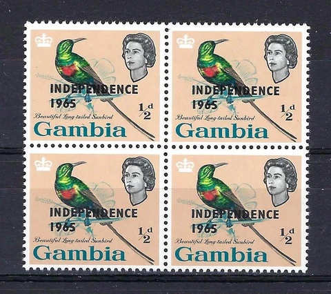Gambia 1965 Sc# 193 Bird Beautiful long-tailed Sunbird Elizabeth block 4 MNH Cover