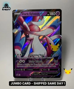 Dark Sylveon V SWSH134 Holo Foil Black Star Promo Jumbo Card SHIPPED TODAY - Picture 1 of 2