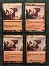 4x Teetering Peaks - Magic the Gathering MTG - Zendikar - MP