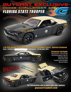 GMP ACME 1:18 2010 DODGE CHALLENGER SRT8 FLORIDA HIGHWAY PATROL FHP A1806019 - Picture 1 of 6