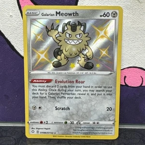 2021 TCG Pokémon #SV086 Galarian Meowth SV086/SV122 Shining Fates Shiny Vault - Picture 1 of 2
