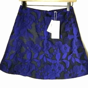 NEW Lucy Paris Size Small Mid-Waist Floral A-line Skirt Lace Sheen Whimsigoth - Picture 1 of 6